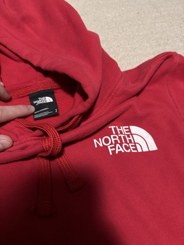 North Face Red Hoodie Men’s Size S USED - Picture 2 of 3