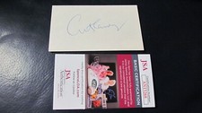Art Carney signed Index Card JSA Certified