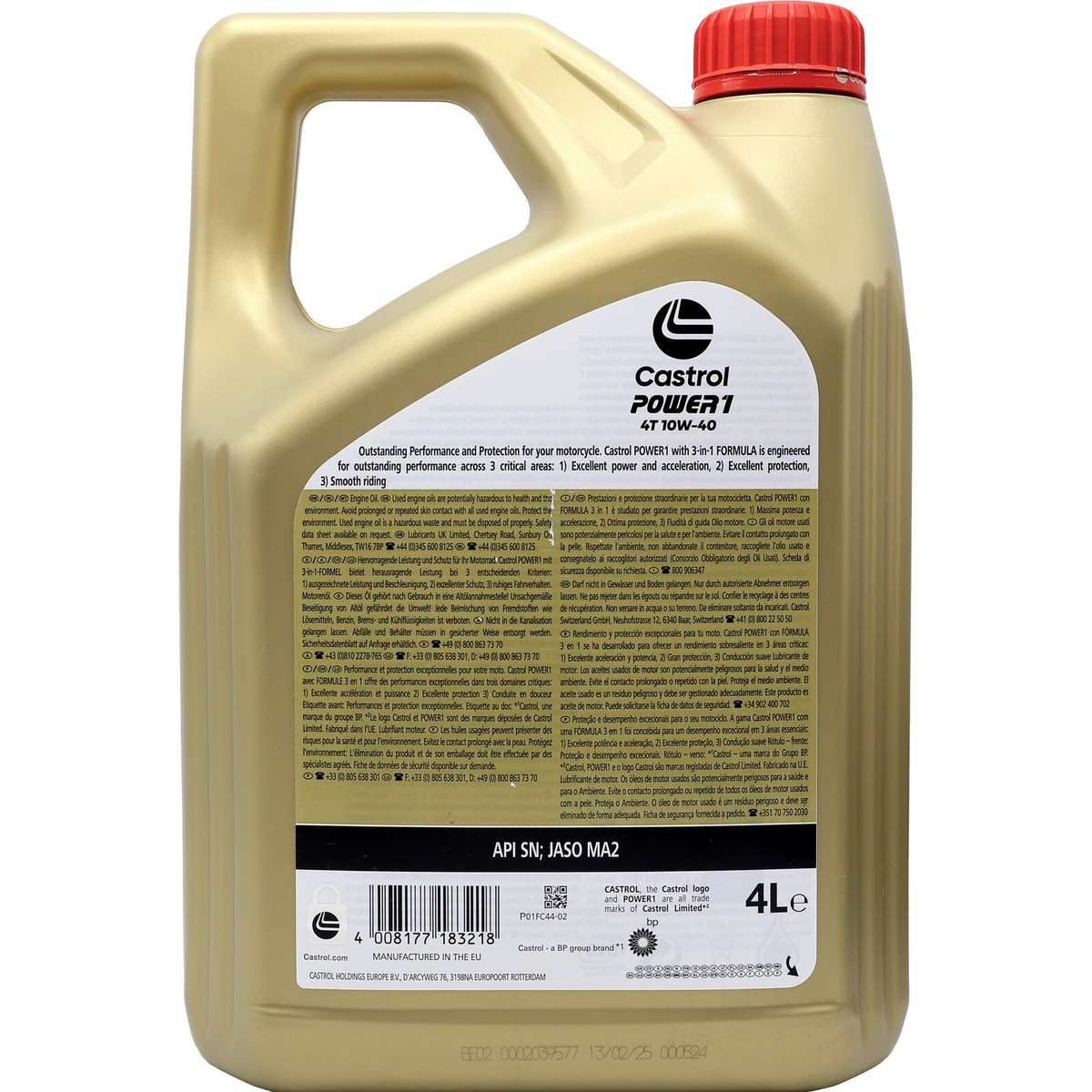 Castrol POWER1 4T 10W-40 10W40 4 Stroke Motorcycle Engine