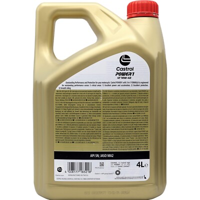 Castrol POWER1 4T 10W-40 10W40 4 Stroke Motorcycle Engine