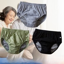 3Pack Adults Washable Incontinence Underwear Diaper Pants Reusable Leak-proof