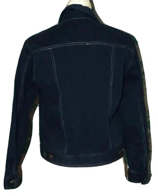 IZOD Trucker Jacket Navy Blue Flip Tab cargo utility Pocket