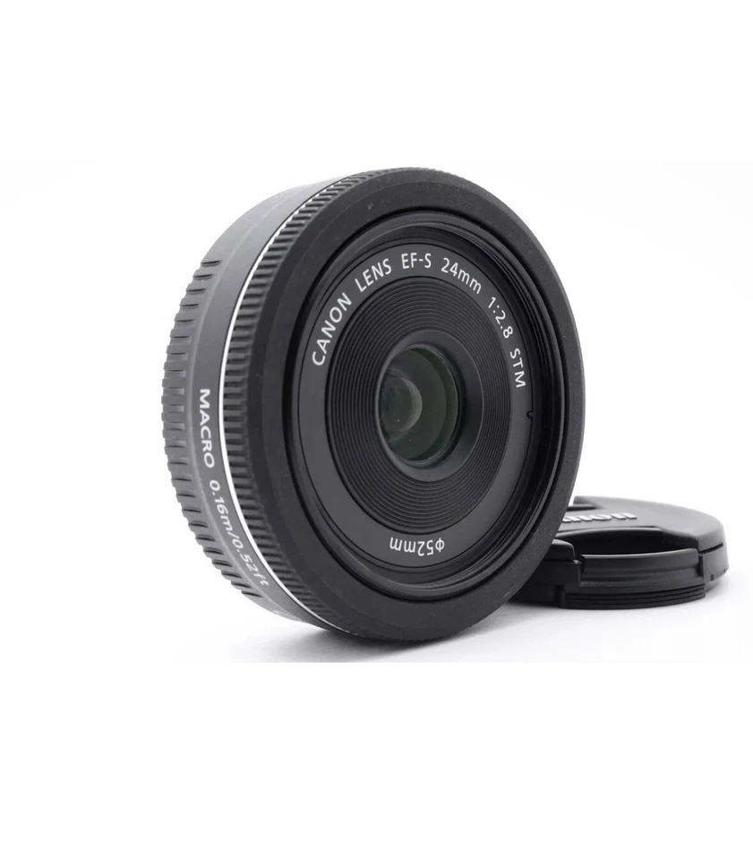 Lente gran angular Canon EF-S 24 mm F2,8 STM con tapas [excelente estado] ¡Sin defectos! Foto 4 de 4