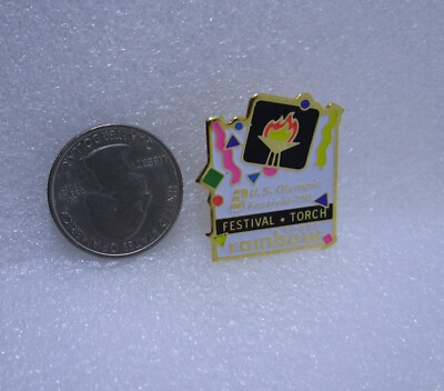 1990 Rainbow Foods US Olympic Festival Torch Pin