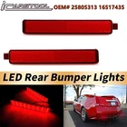 2x Red Lens LED Bumper Reflector Tail Stop Brake Lights For 2007-13 Cadillac CTS