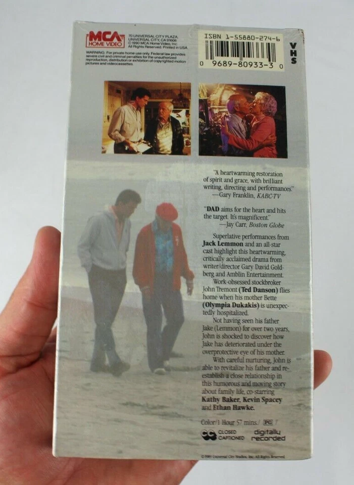 DAD VHS [NEW SEALED] WATERMARK TED DANSON MCA *QUICK SHIP* — 第 4/4 张图片