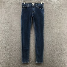 Hudson Nico Super Skinny Jeans Womens 25 actual 28x30 Blue Denim Mid Rise Zip