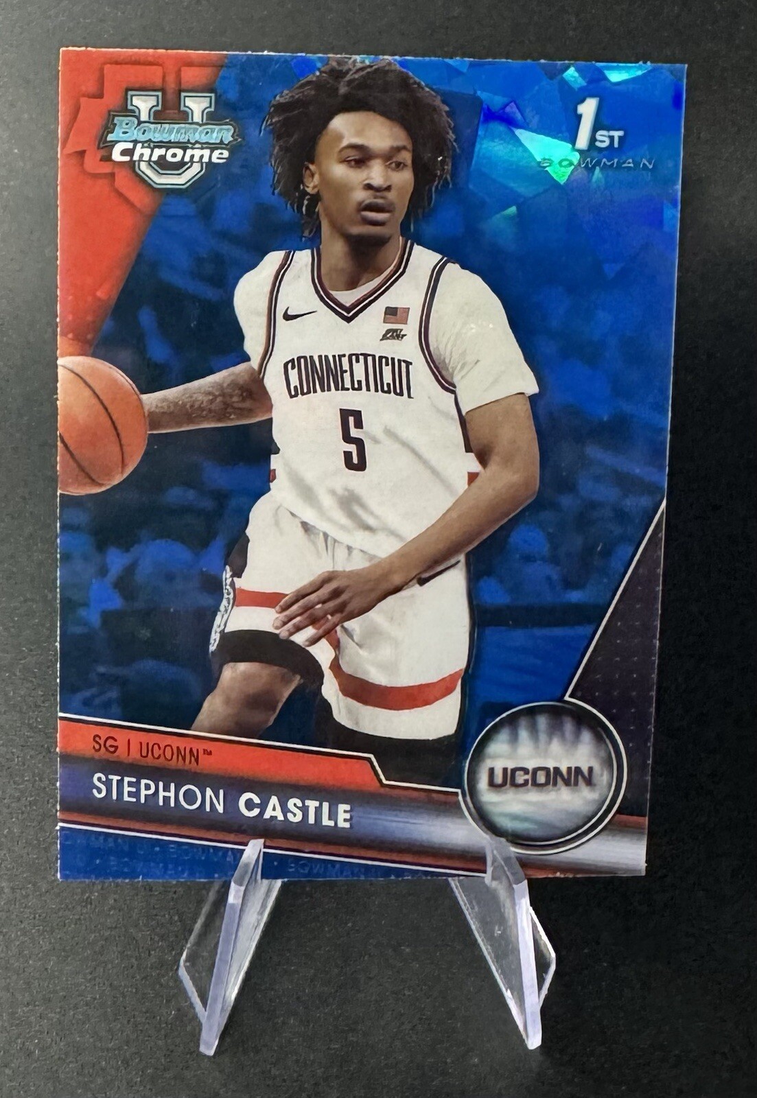 2023-24 Bowman U Chrome #88 Stephon Castle RC Sapphire 1st Bowman