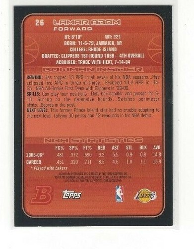 2006-07 BOWMAN CHROME BASKETBALL BASE SERIES SINGLES #'S 1-165 - Picture 2 of 4