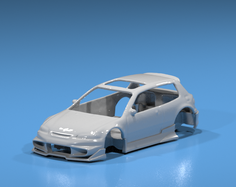 3D Resin Veilside Wide Body Kit for Hot Wheels Honda Civic EG