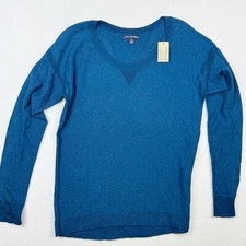 American Eagle Womens Crew Neck Long Sleeve Sweater Size S Womens Teal Blue NWT