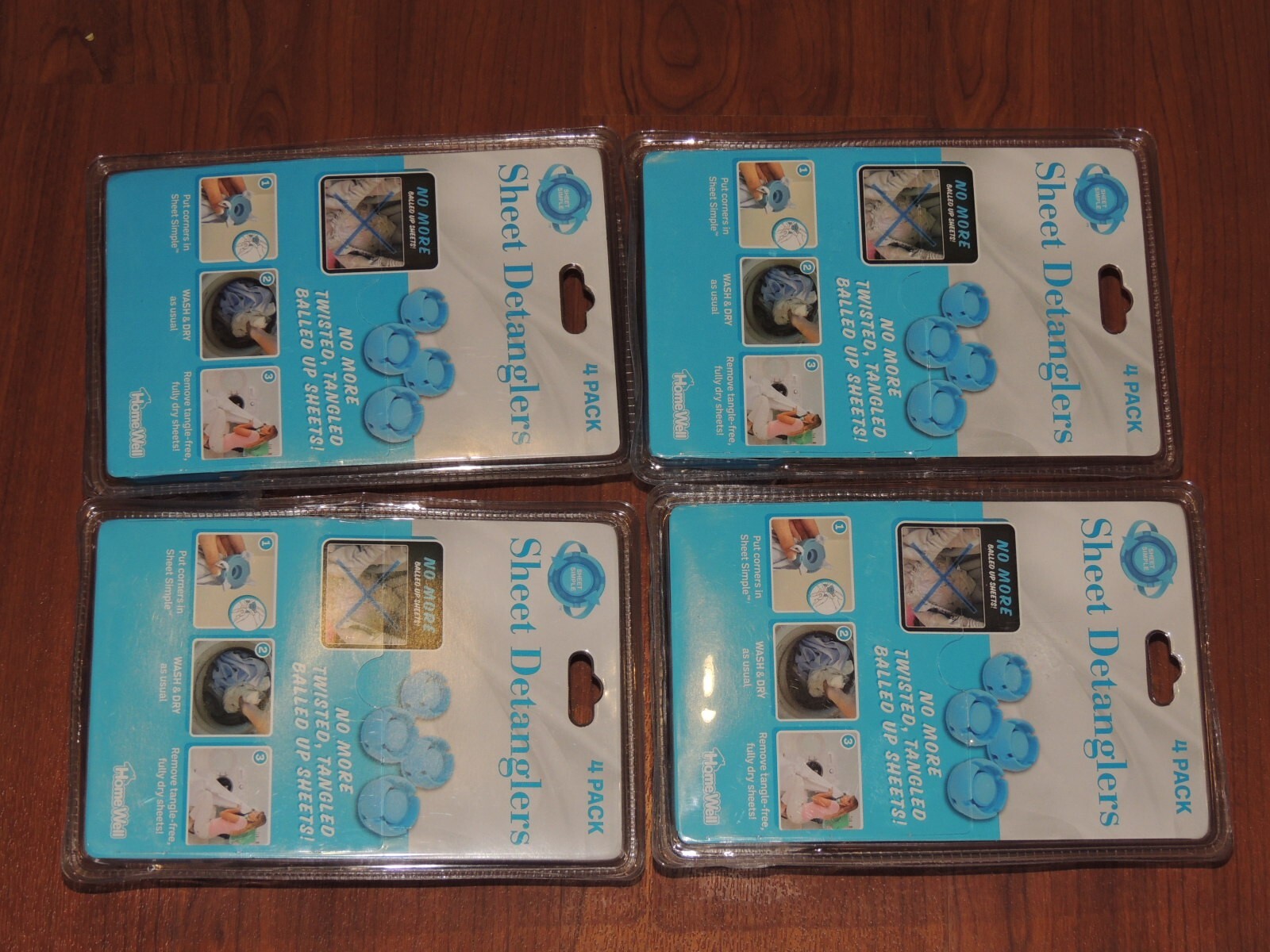 Menge 4-Neu Homewell Blatt Einfache Silikon Blatt Entwirrer 4er Pack