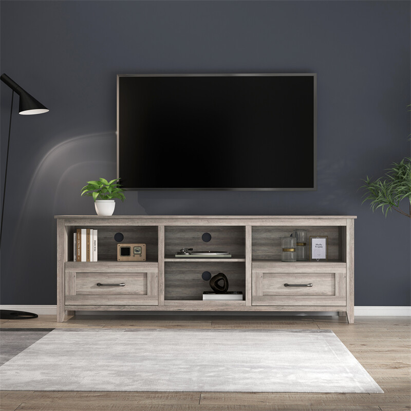 70.08" Length TV Stand with Drawers and Storage for Living Room and Bedroom