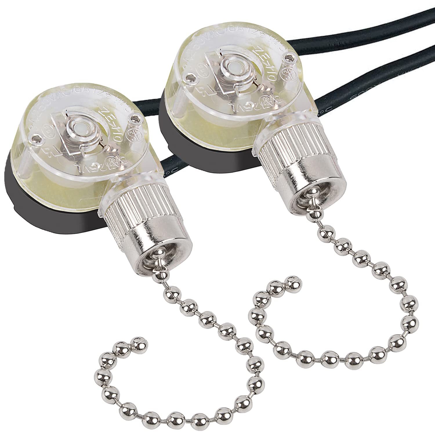 Zing Ear ZE109 Ceiling Fan Pull Chain Switch for Light On/Off Control-image