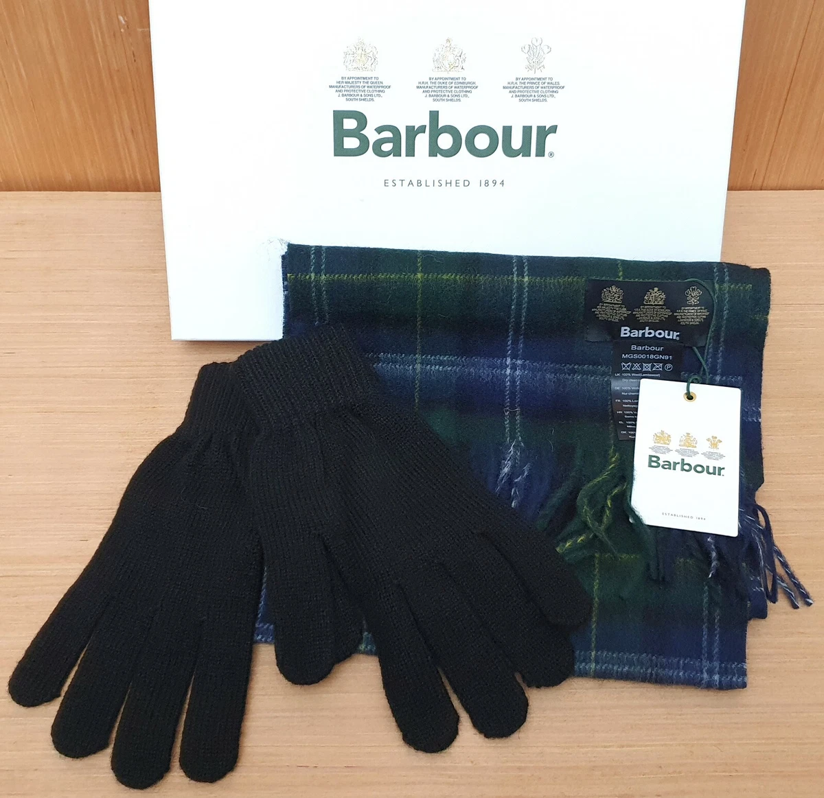 Barbour mens scarf and glove gift box hotsell