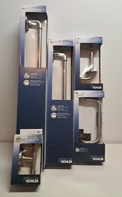 SET OF 5 PC TOWEL BARS, TOWEL ARM,TOILET PAPER HOLDER, ROBE HOOK BATHROOM SET