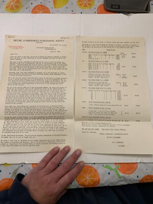 1923 Retail Lumbermen's Purchasing Agency Vancouver B.C. Letter on Letterhead
