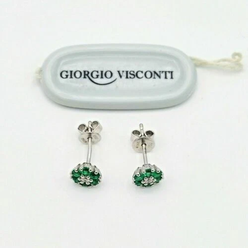 Pendientes de joyería naturales esmeralda