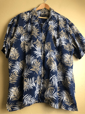 Eddie a Bauer abstract Hawaii Tree  Leaves Men s Shirt Size XL