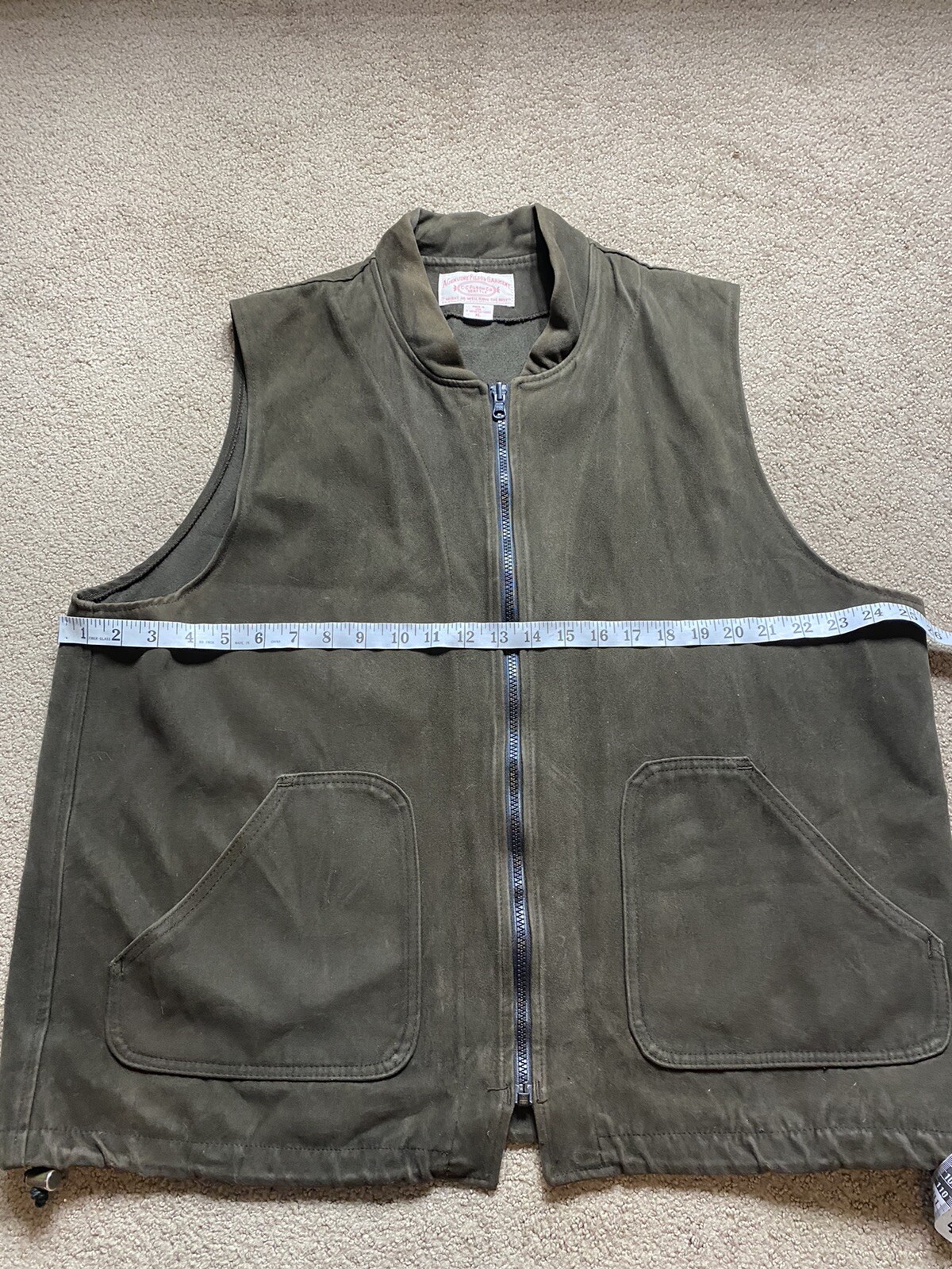 Filson Outfitter Brown Moleskin Vest Liner Size XL Ma… Gem