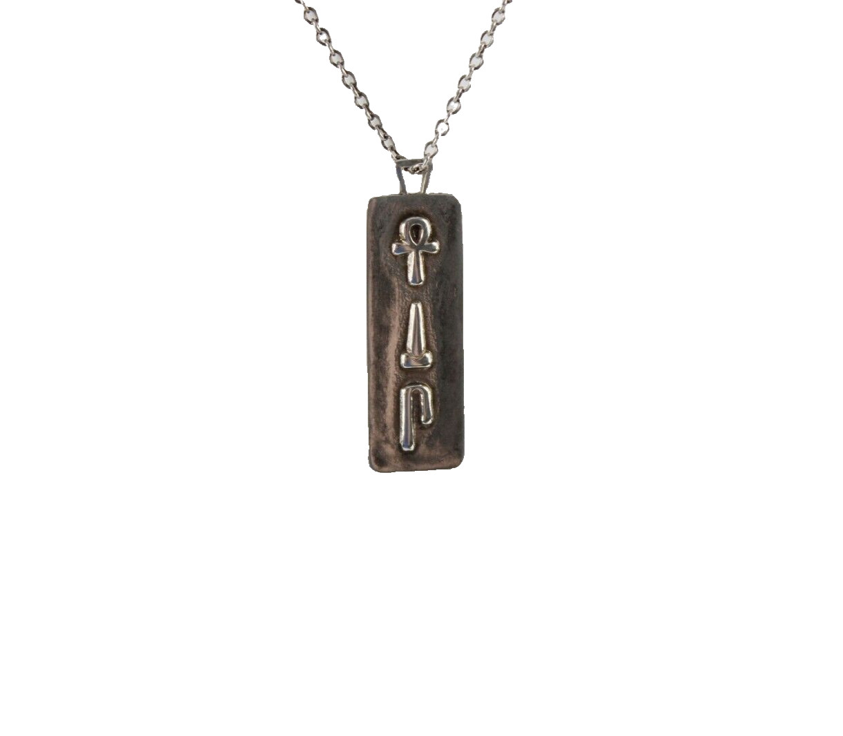 Sterling Silver 18in Chain with Rectangular Carto… - image 2
