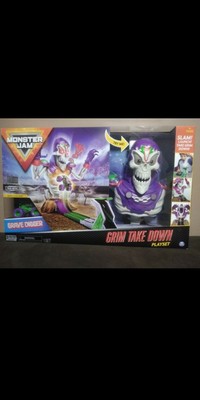 monster jam grim takedown playset