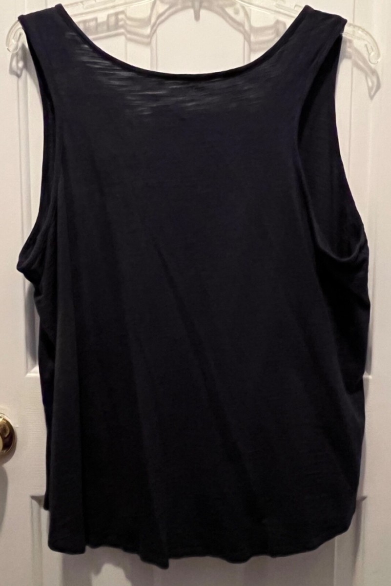 DEPT 222 Womens 3X Slub Tank Top Blue Soft Stretch | eBay