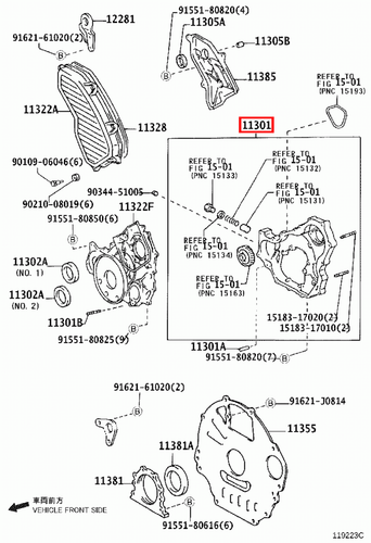 Genuine LandCruiser 100 80 Series 1HD FT 1HD T Timing Gear Cover Case Oil Pump - Picture 11 of 17