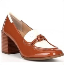 Antonio Melani Patent Leather Square Toe Loafer Pumps Shoes Size 5 MSRP 140