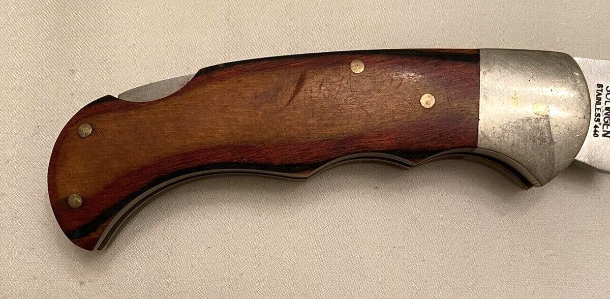 Solingen Bear Hunter Folding Pocket Knife Stainless 440 Colonial