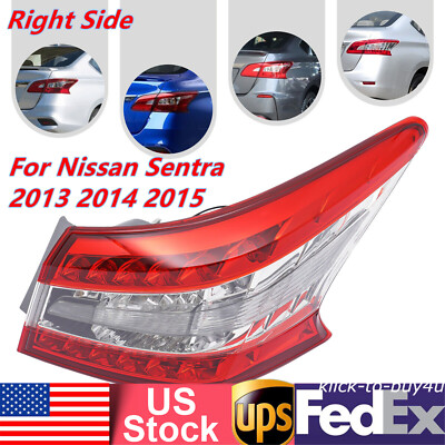 For 2013 2014 2015 Nissan Sentra LED Tail Light Brake Lamp Outer - Passenger RH