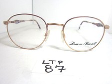 Vtg 80s LAUREN BACALL Eyeglass Frame Gold Purple 438 Italy Womens LTP-87