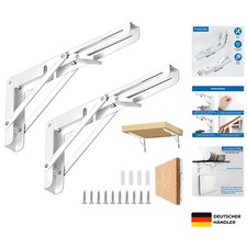 Edelstahl Klappkonsole 200mm, Belastbar 80kg, Platzsparend für Werkbänke