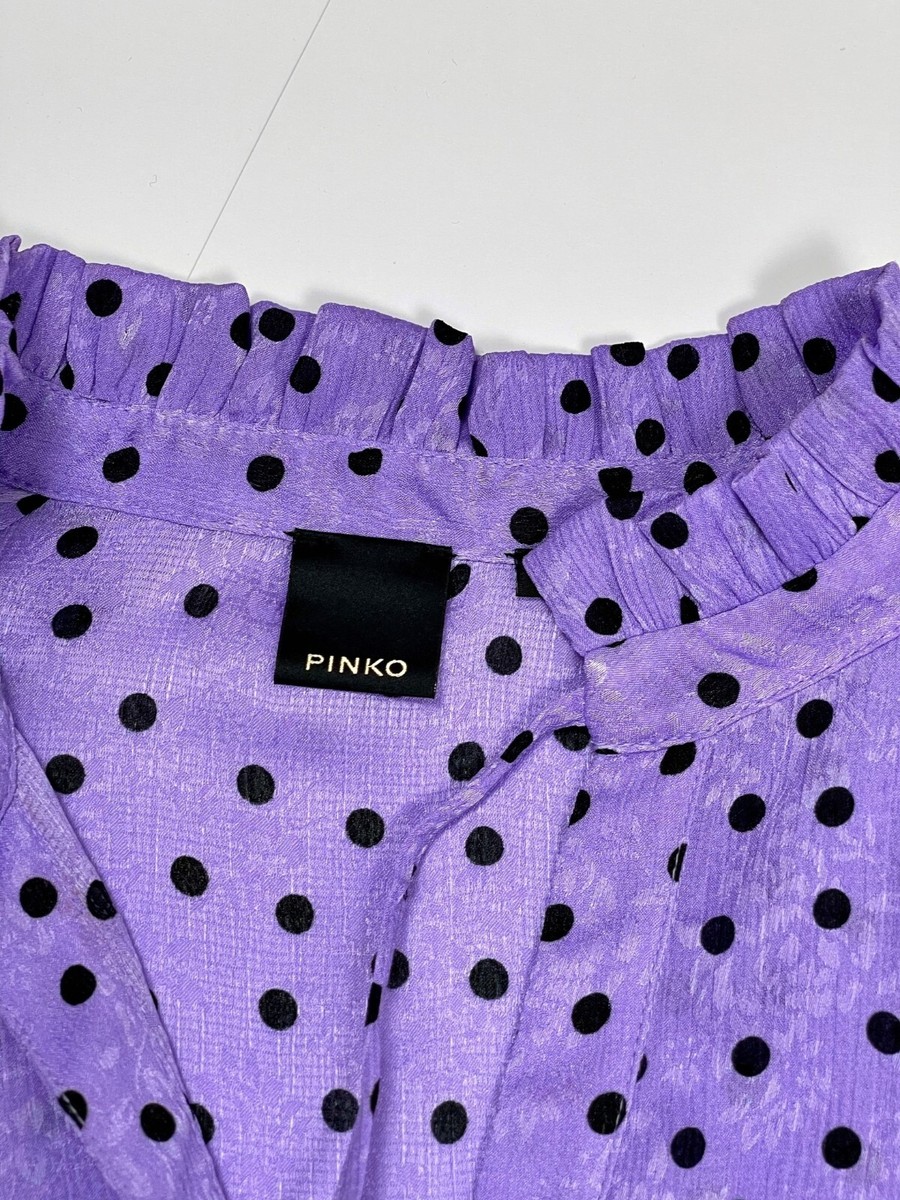☆要在庫確認☆PINKO Women Mid Skirts 104732A2FFX26 Pinko Dress Polka Dot Purple Womens Piccadilly Jaquard Size