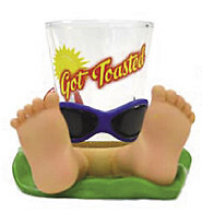 GOT TOASTED - NOVELTY SHOT GLASS - TIKI