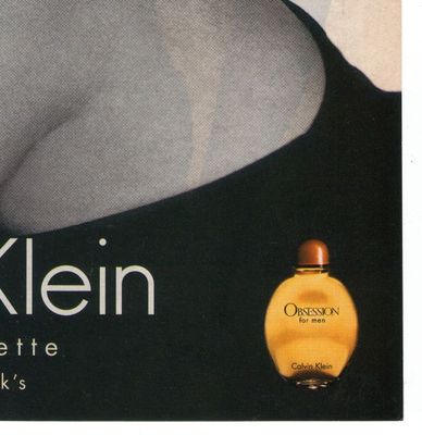 Kate Moss Obsession For Men Calvin Klein fragrance advertisement