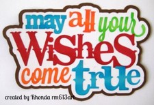 WISH COME TRUE BIRTHDAY BOY title paper piecing Premade Scrapbook by Rhonda