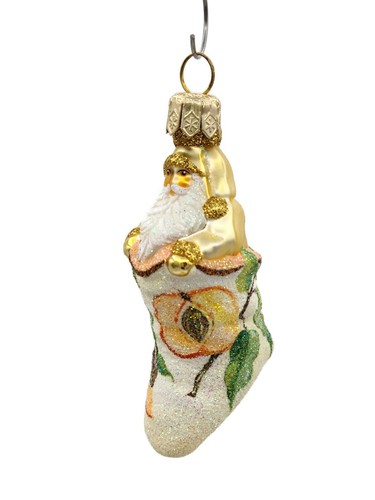 Patricia Breen Tiny Stocking Santa Peaches Christmas Holiday Ornament Peachtree - Picture 3 of 5