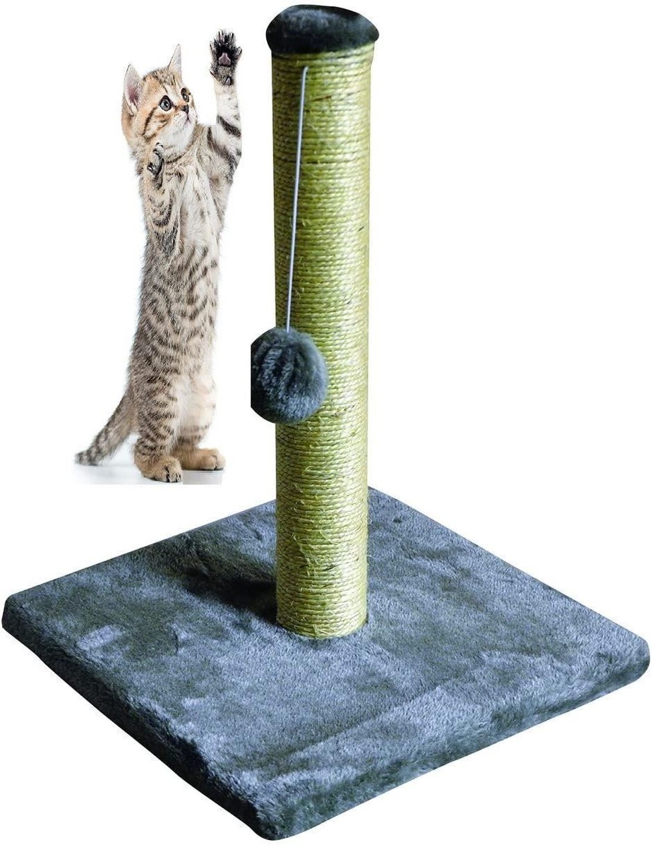 CAT SCRATCHING POST SCRATCH POST KITTEN CAT TREE SCRATCHER SISAL POLE NEW  40CM