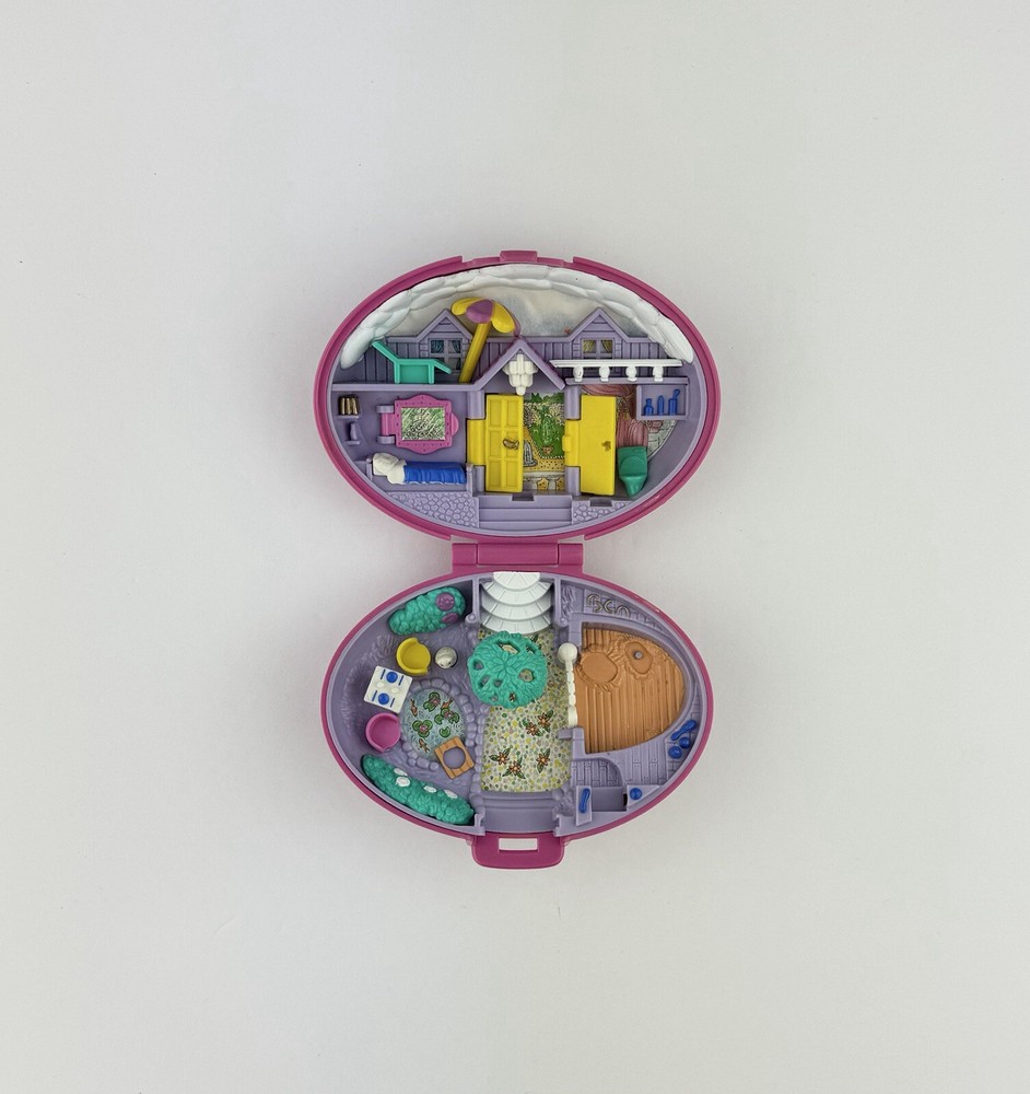 Polly Pocket PALOMINO PONY / PARADE Bluebird 1995 Pink Oval Compact Only