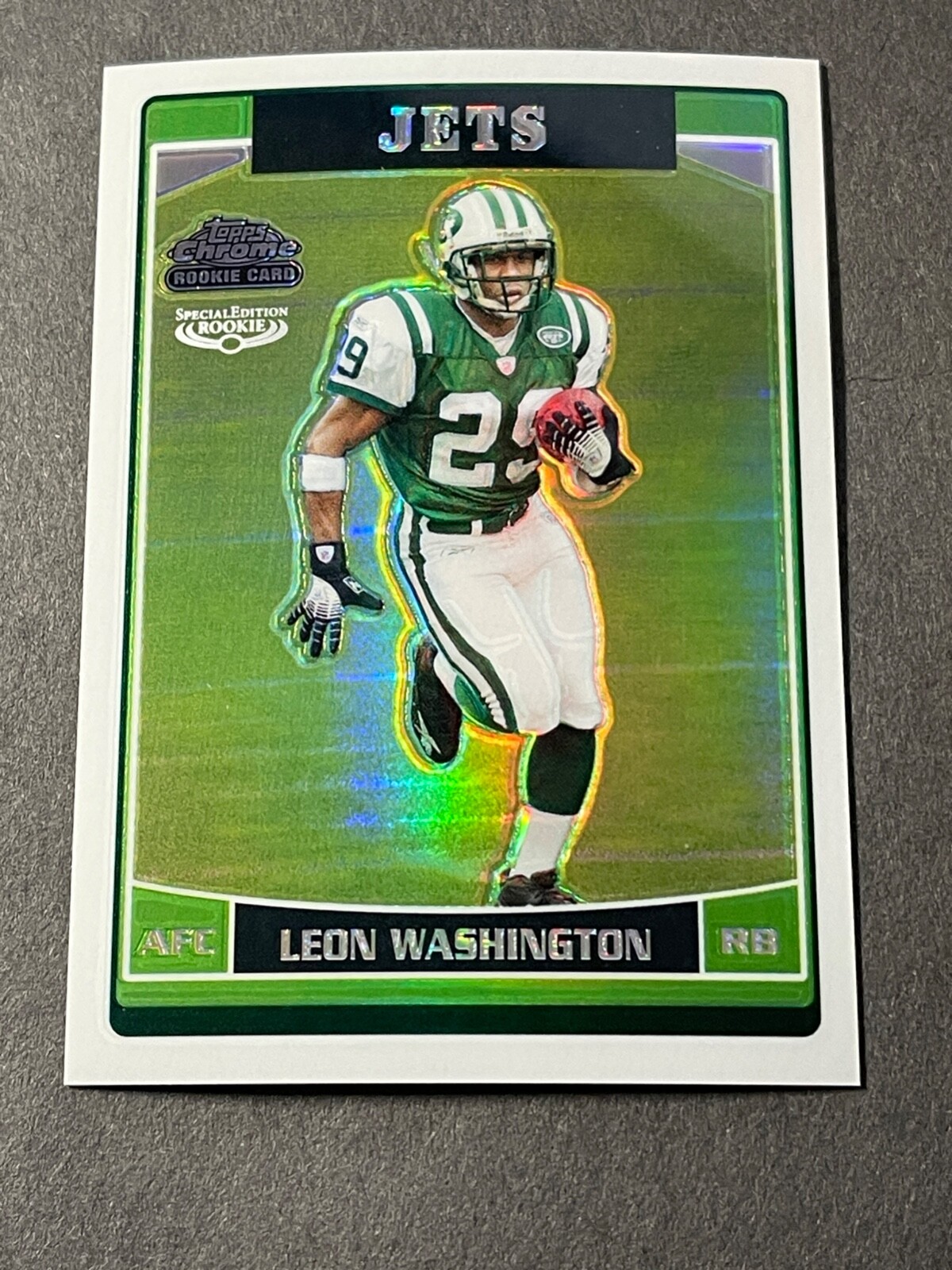 2006 Topps Chrome Refractor Leon Washington RC #238