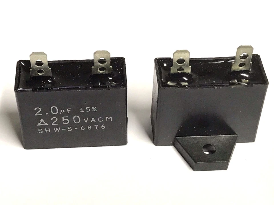 2uF, 2μF, 250V~ 5%, conexión de enchufe plano, pestaña de fijación, FUJI XEROX Foto 4 de 4