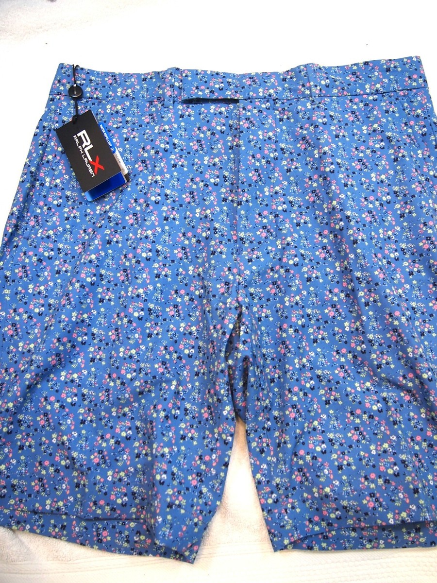 メンズウェア RLX RALPH LAUREN FLOWER PATTERN SHORTS RLX Ralph Lauren Performance Fabric Blue Floral Pattern