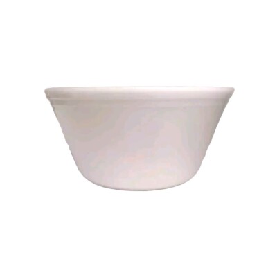 9'' Federal Glass Heat Proof Mixing Bowl Milk Glass With Double Banded Rim -MCM