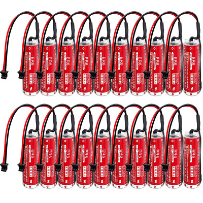 20Pcs 2000mAh ER6/3.6V Battery for ER6 OTC Robot PLC Battery With DF13-2P Plug