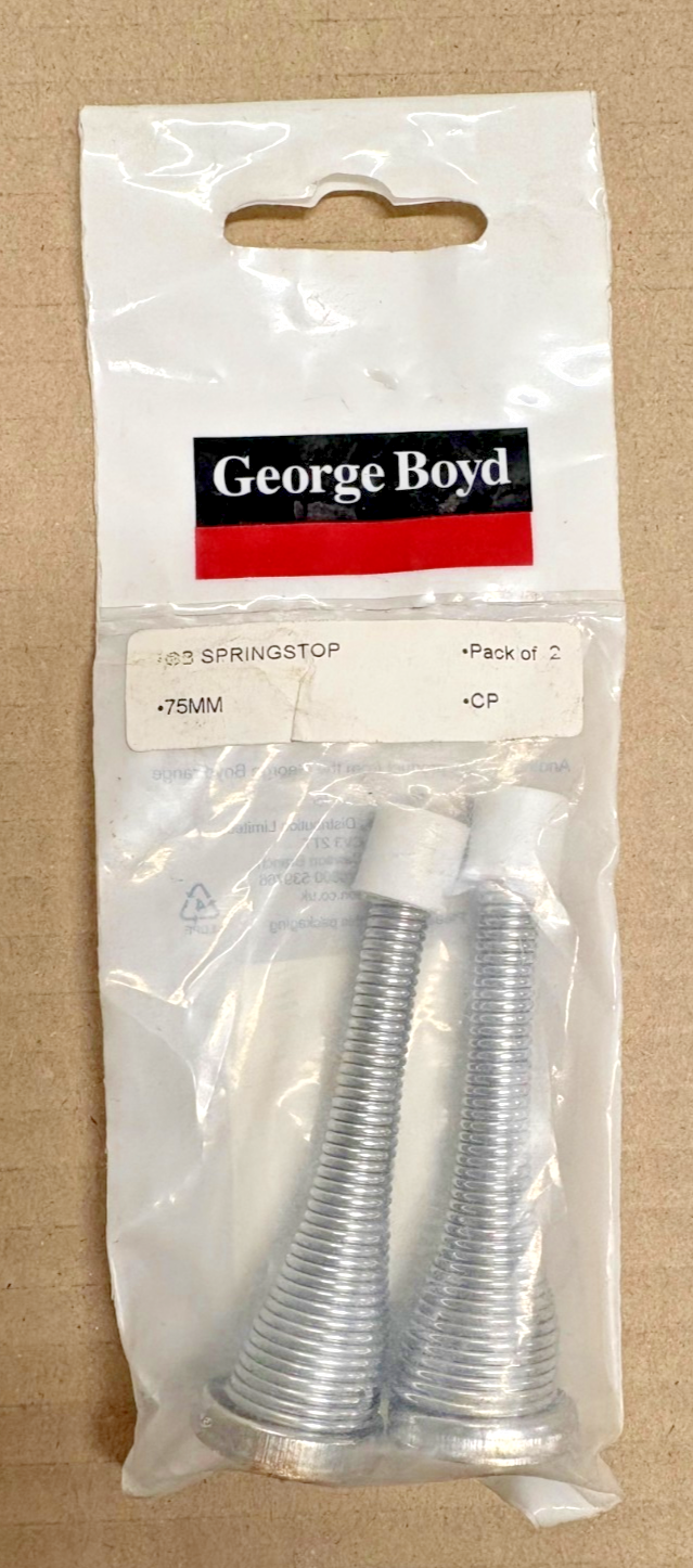 George Boyd Springstop Doorstop 75mm (Pack of 2) GBDOR910