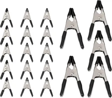 Amazon Basics 20-Piece Steel Spring Clamp Set 15 Pack of 3/4'' 5 Pack of 1" NEW