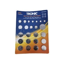 Tronic Button Cell Batteries 24 Pack Multipack Assorted Sizes New Sealed