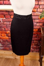 Vintage Sexy Pencil Skirt Short Black Tight Wool Gothic S