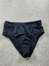 Women's Black Swim Bottoms Size 18W Nylon Spandex Made in USA